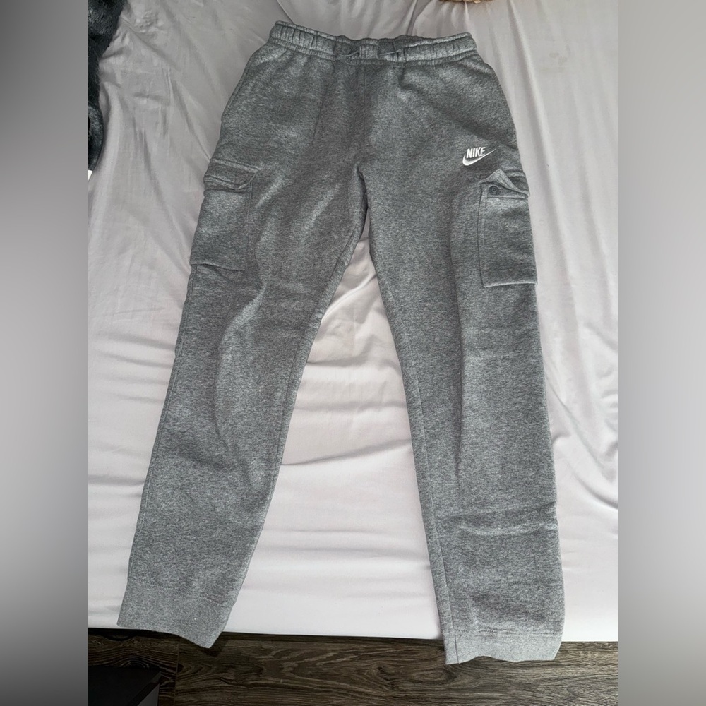 Nike Gray Kids' Cargo Joggers with Logo